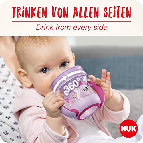 NUK Magic Cup & Mini Magic Cup Trinklernbecher Duo-Set | auslaufsicherer 360°-Trinkrand | 6+ Monate | auslaufsicher | 160 ml & 230 ml | blau – Ansicht 3