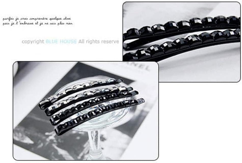 4 Pcs Black Rhinestone Barrettes, Shiny Hair Pin, Crystal Diamond Bobby Pin, Hairpin - Image 4
