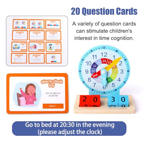 Image of Learning Clock for Kids, Educational Time Teaching Toy for Toddlers 5+, Teaching Clock Kids Learn Time Fast, Kids Learning Analog Clock, Gifts for Boys and Girls