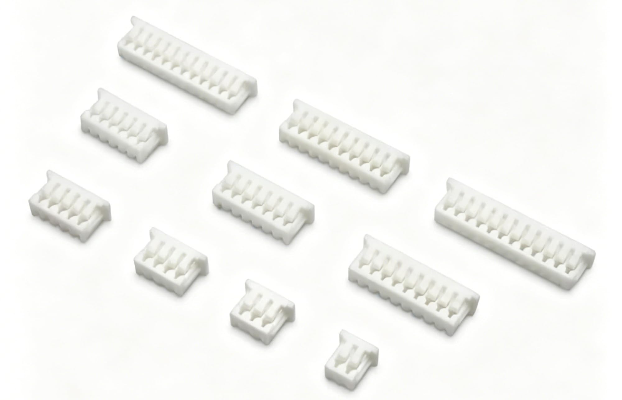 Conector Micro JST 1.25mm de 7 pines, carcasa recta horizontal para circuito impreso PCB 4