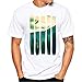 Produktbild Bluse Shirts Herren, Sunday Herren Löwe Druck Tees Shirt Kurzarm T-Shirt Bluse Sweatshirts Basic O-Ausschnitt Shirt Mode 2018 (4XL, Weiß-6)