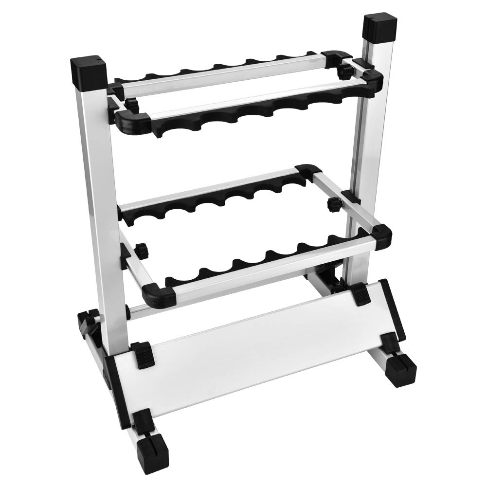 Support de Canne à Pêche en Aluminium - Portable pour 12 Trous de Tige