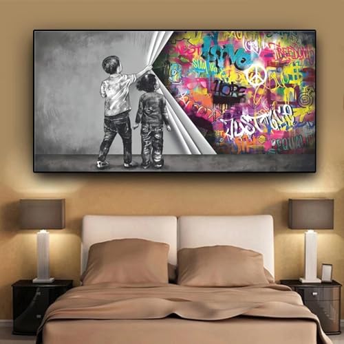 Peinture artistique graffiti dsdsgog pour chambre enfant et grand salon