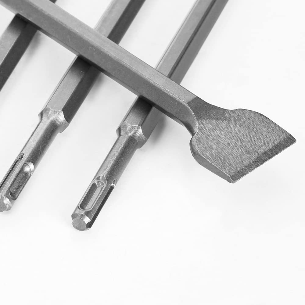 Juego de cinceles SDS PLUS de 250mm, 4 Uds., punta de ranura, cincel plano, martillo eléctrico, broca for romper hormigón, perforación de pared de ladrillo
