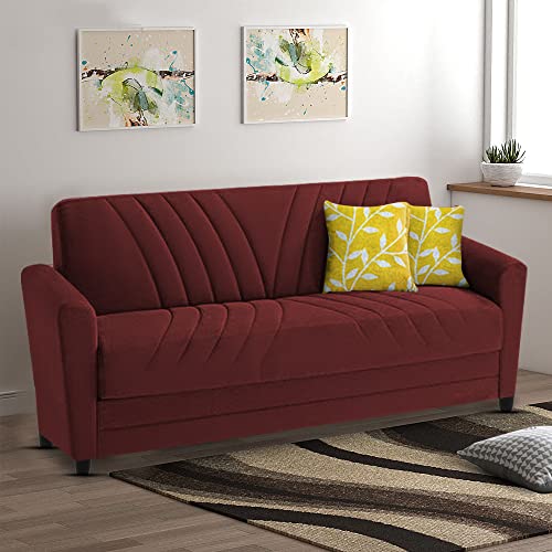 Image of Francis 3 Seater Sofa Set for Living Room (Maroon Fabric)