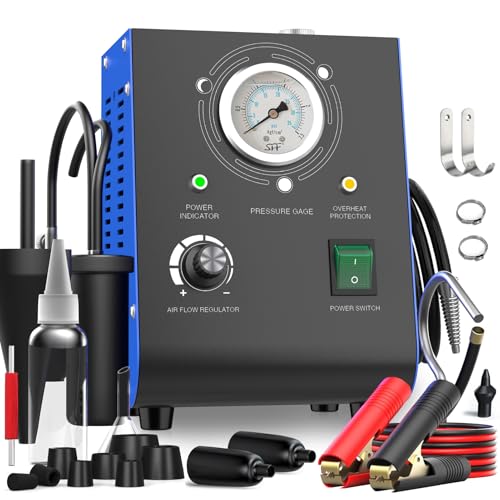 Aoteda Automotive Smoke Machine Leak Detector, 19PSI Upgraded Dual Mode with Built-in Air Pump & Pressure Gauge, 12V DC EVAP Vacuum Exhaust Fuel Pipe Diagnostic Tool for Vehicles, ATV, Boat