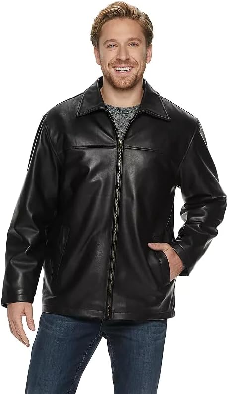 Victory Outfitters Men's Genuine Leather Open Bottom Jacket