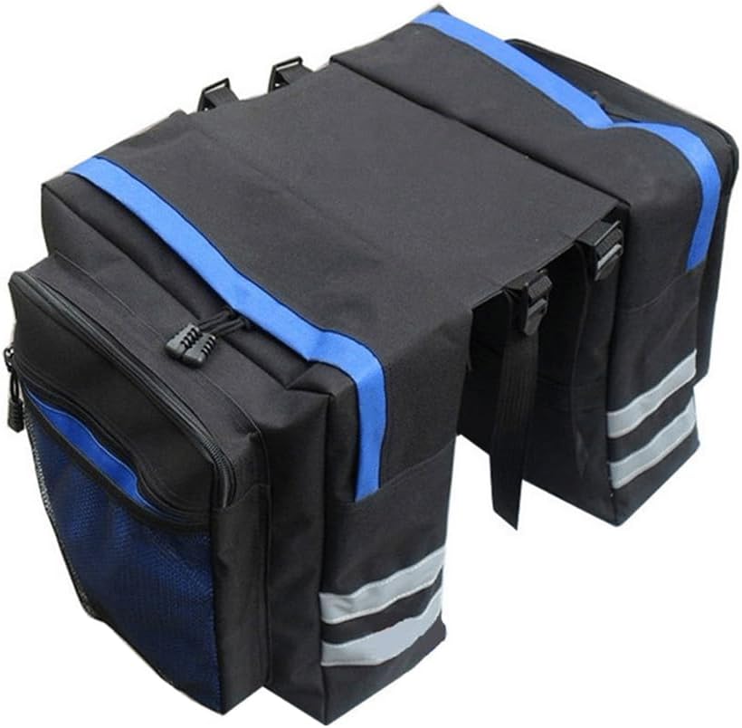 Garneck Handlebar Bag Cycling Trunk Bag for Bike Durable 840d Reflective Straps Rear Seat Pannier