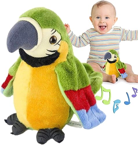 LEYSIN Talking Parrot Repeats What You Say Stuffed Soft Plush Learning Sound Bird Toy Best Gift for Kids Fun Playing Pack of 1 (Random Color) (B09RKDHG13) Amazon Price History, Amazon Price Tracker