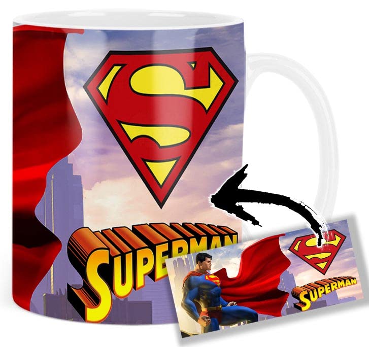 MUGSVILLE Superman DC Universe Online Taza Blanca White Mug 325ml Ceramica