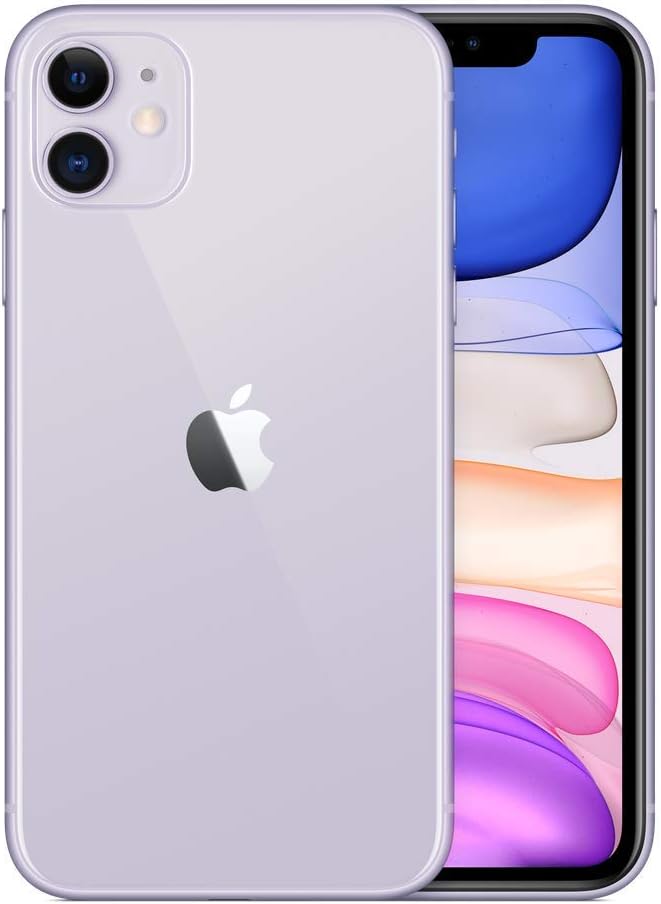 Apple iPhone 11, 64GB, Purple - Unlocked (Renewed)