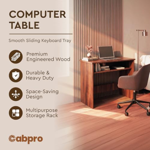 Image of DIY Engineered Wood Computer Table, Compact Study Desk for Home Office, Bedroom & Small Spaces (75 x 80 x 45 CM)