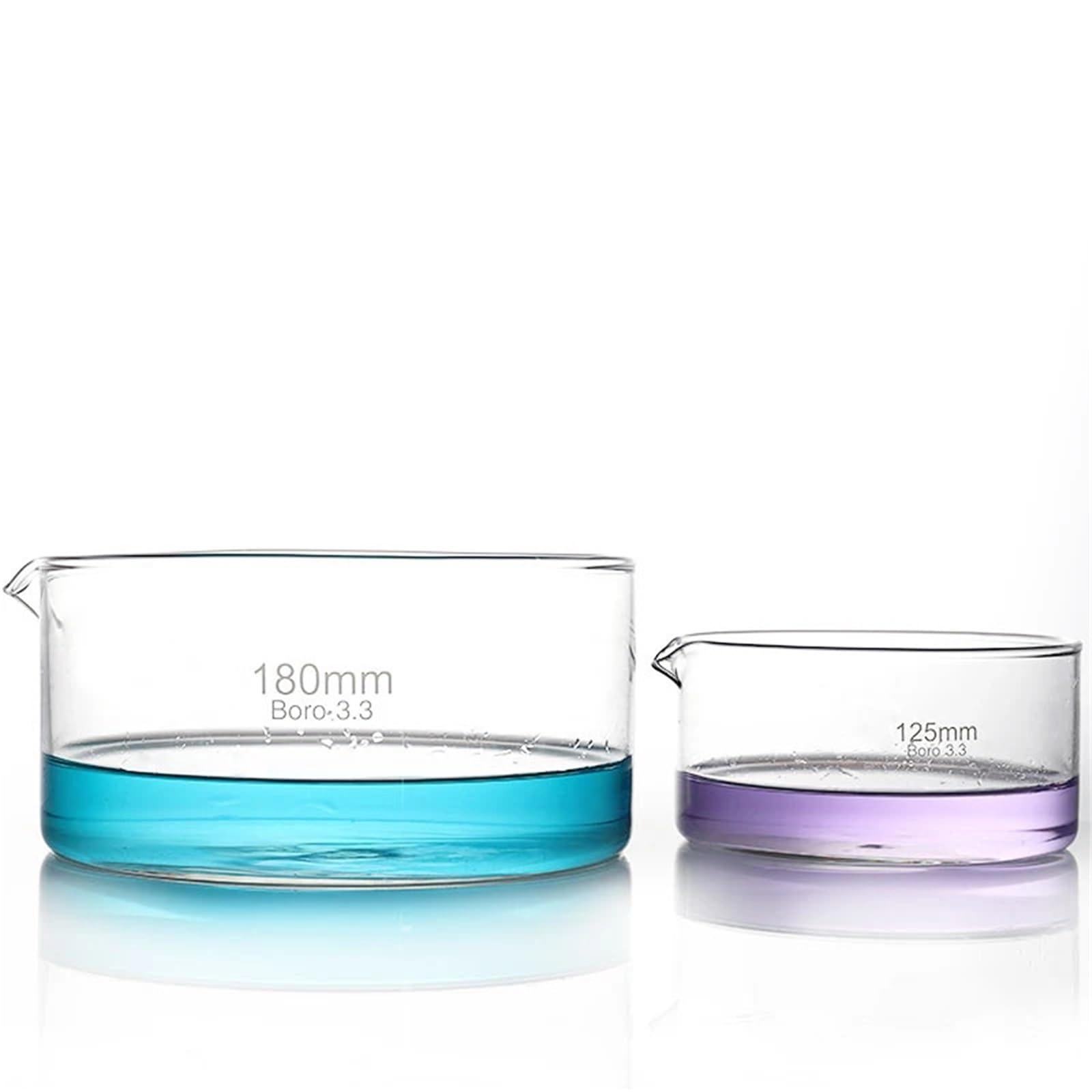 Cristalizador de vidrio Plato de evaporación de fondo 60 80 90 100 125 150 180 mm de alto Vidrio de borosilicato Laboratorio(150mm)
