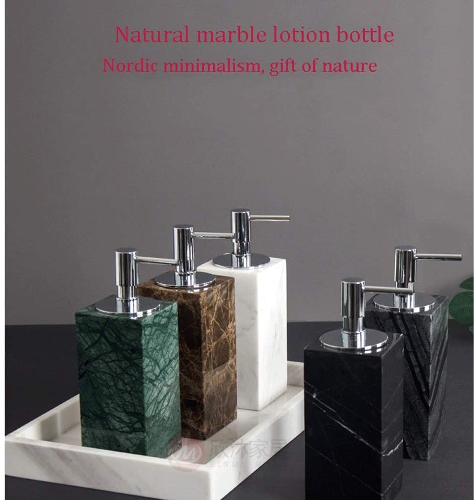 Seifenspender Lotionspender Spülmittelspender Seifenspender Aus Marmor, Nachfüllbarer Duschspender 165 Ml 5,5 Oz Badezimmer-Arbeitsplatte, Flüssigspender-Lotionsflasche Shampoo Spender Seifendosierer