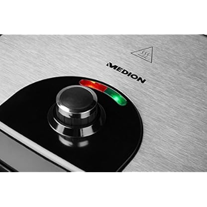 MEDION MD 16832 Kontaktgrill/Panini Grill (1.800 Watt, Antihaftbeschichtung, Temperaturkontrolle, Öl-Auffangschale… – Bild 5