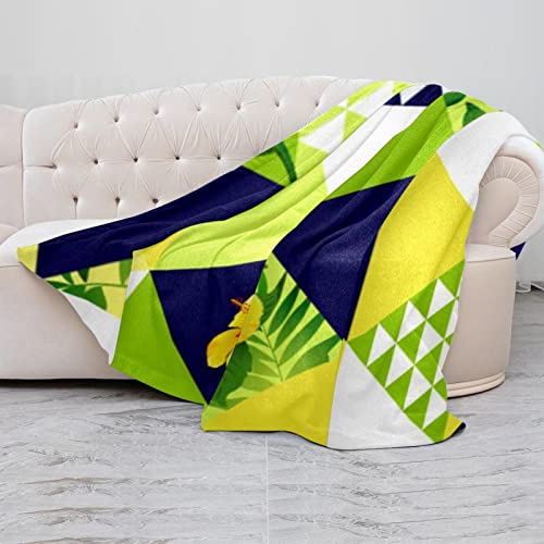 Couverture polaire perroquet 150x130 cm en microfibre légère pour lit et canapé