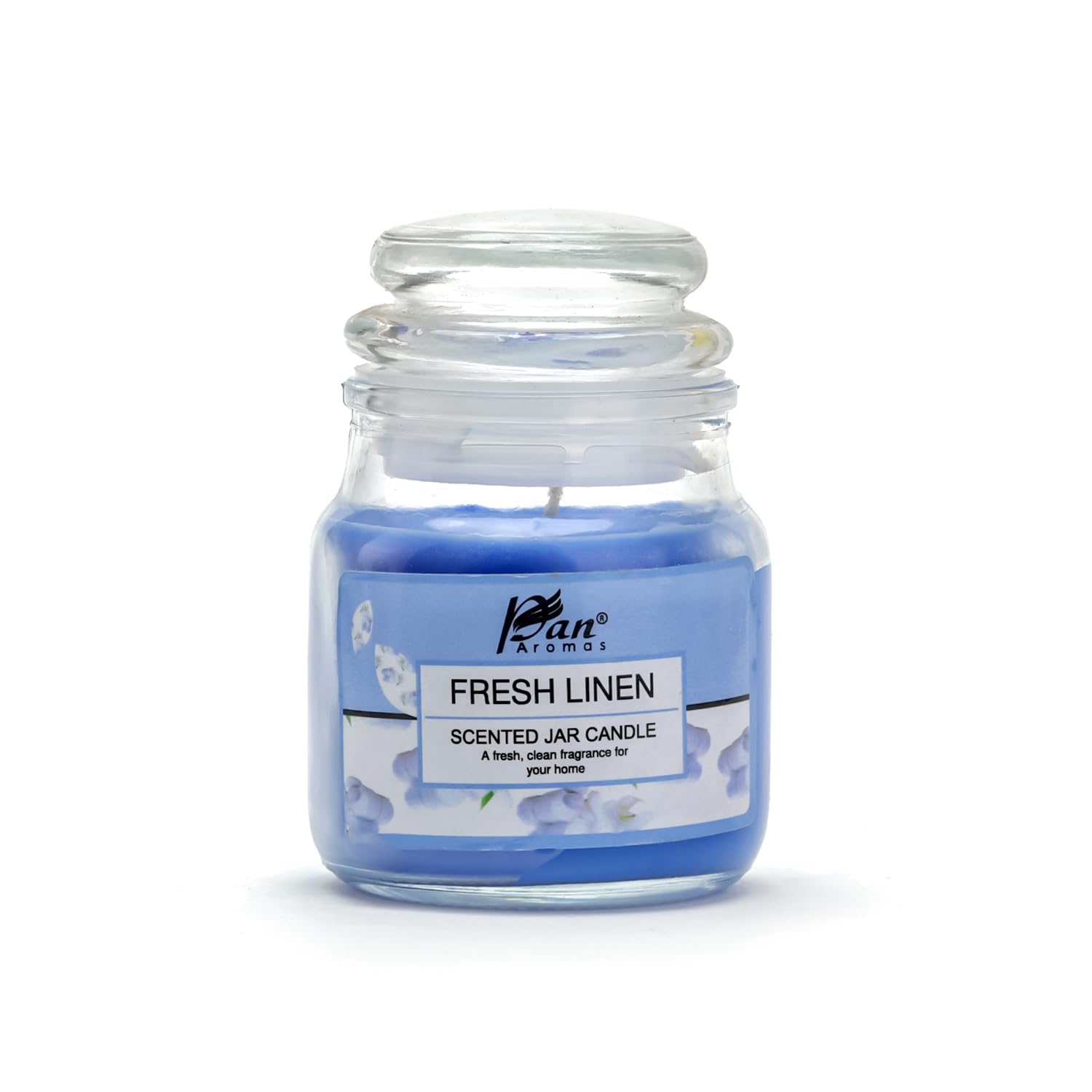 (Fresh Linen) Scented Glass Jar Candle - 20 Hours Burn Time| Long Lasting Premium Fragrance Candles for Home Decor & Gifting (85 GMS)
