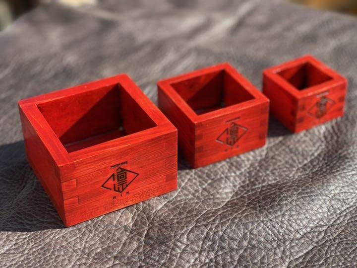 【超レア・新品】純国産天然漆＆純国産檜使用　Outdoor Japan 赤三連枡 超レア・新品】純国産天然漆＆純国産檜使用 Outdoor Japan 赤三