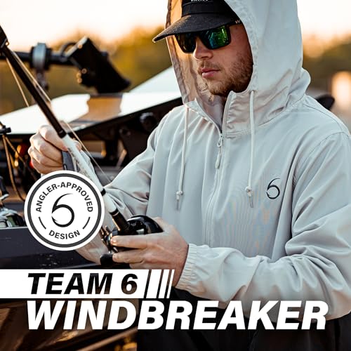 6th Sense Team 6 Windbreaker – Lightweight, Water-Resistant Fishing Jacket with Adjustable Hood and Elastic Cuffs2