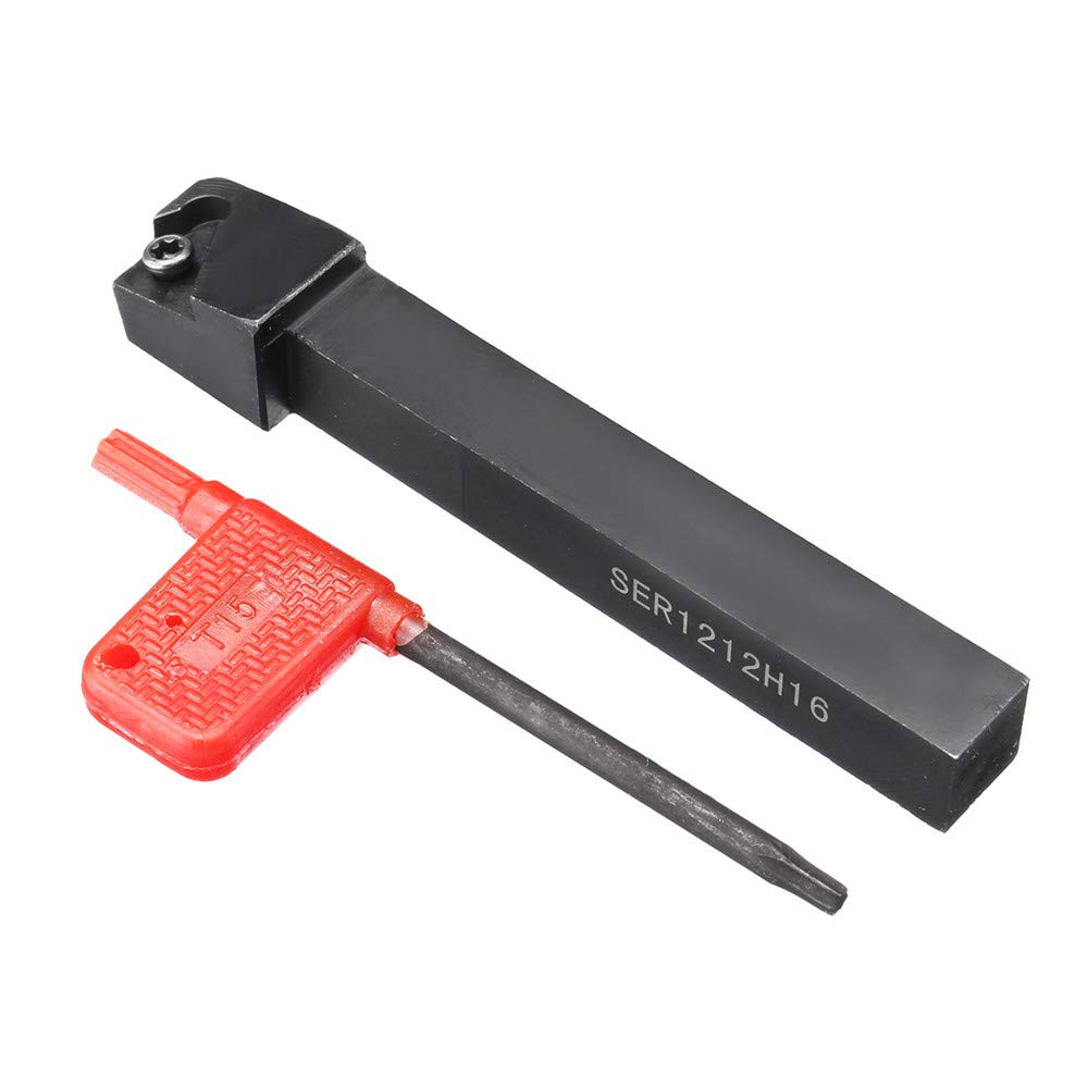 Porte-outil De Tournage SER 1212H11 12 Mm + 10 Plaquettes 11ER AG60 - Pour Tour CNC, Filetage Externe, Serrage Facile