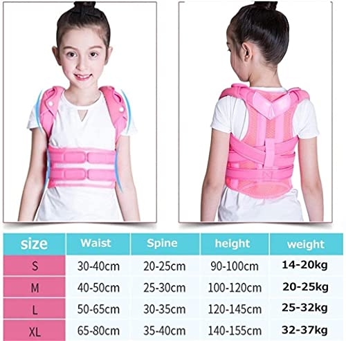 Correcteur de posture enfants rose taille S avec support spine de correction