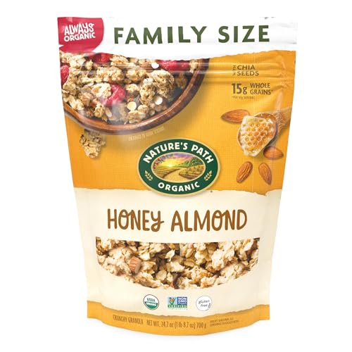 Nature's Path Organic Honey Almond Granola, 24.7 oz (Pack of 1), Gluten Free, Non-GMO