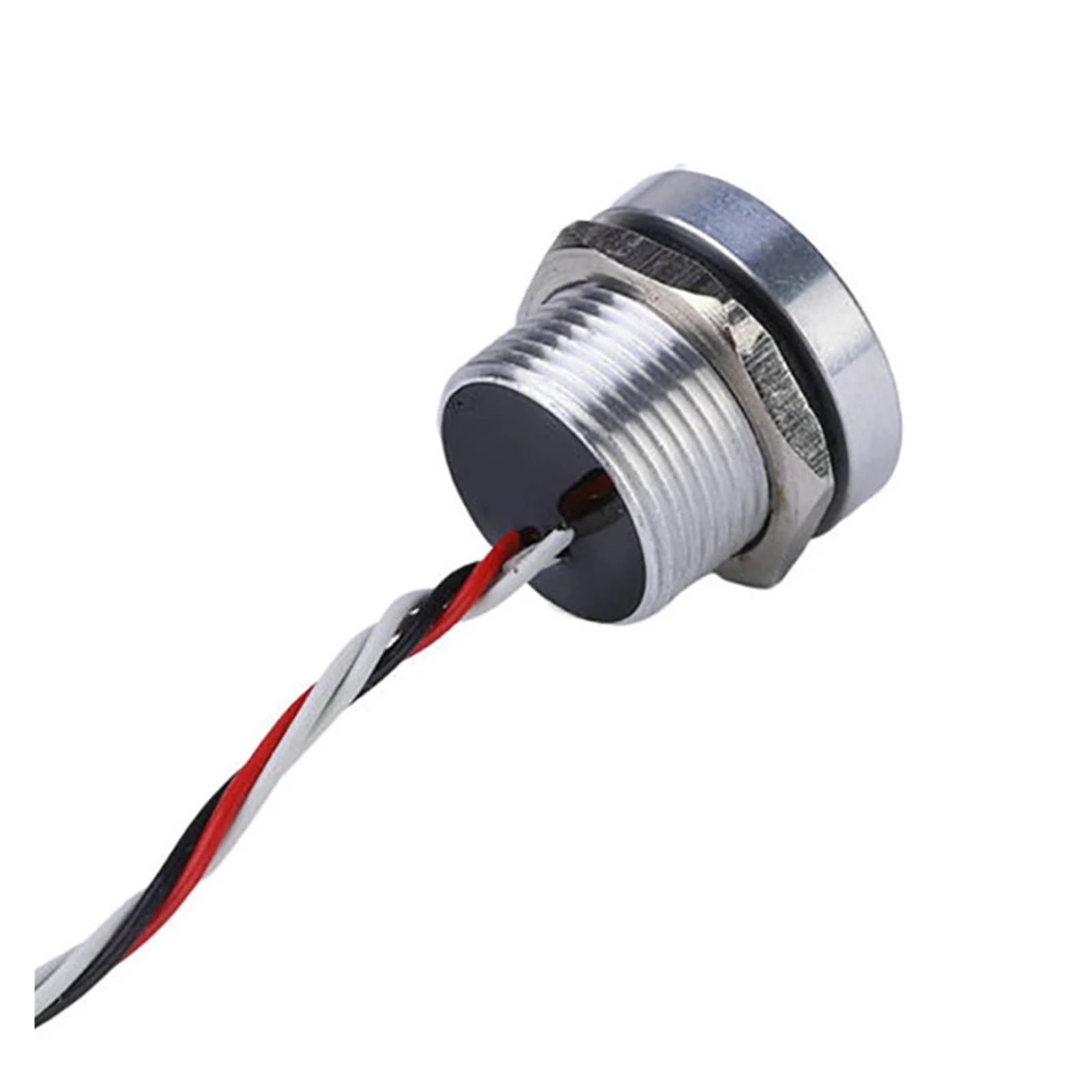 Interruttori a pulsante in metallo Interruttore piezoelettrico illuminato L+E+D impermeabile in acciaio inossidabile da 25 mm Interruttore a pulsante IP68 Luce 12V 24V(White L+ED,LATCHING(ON OFF)_24V)