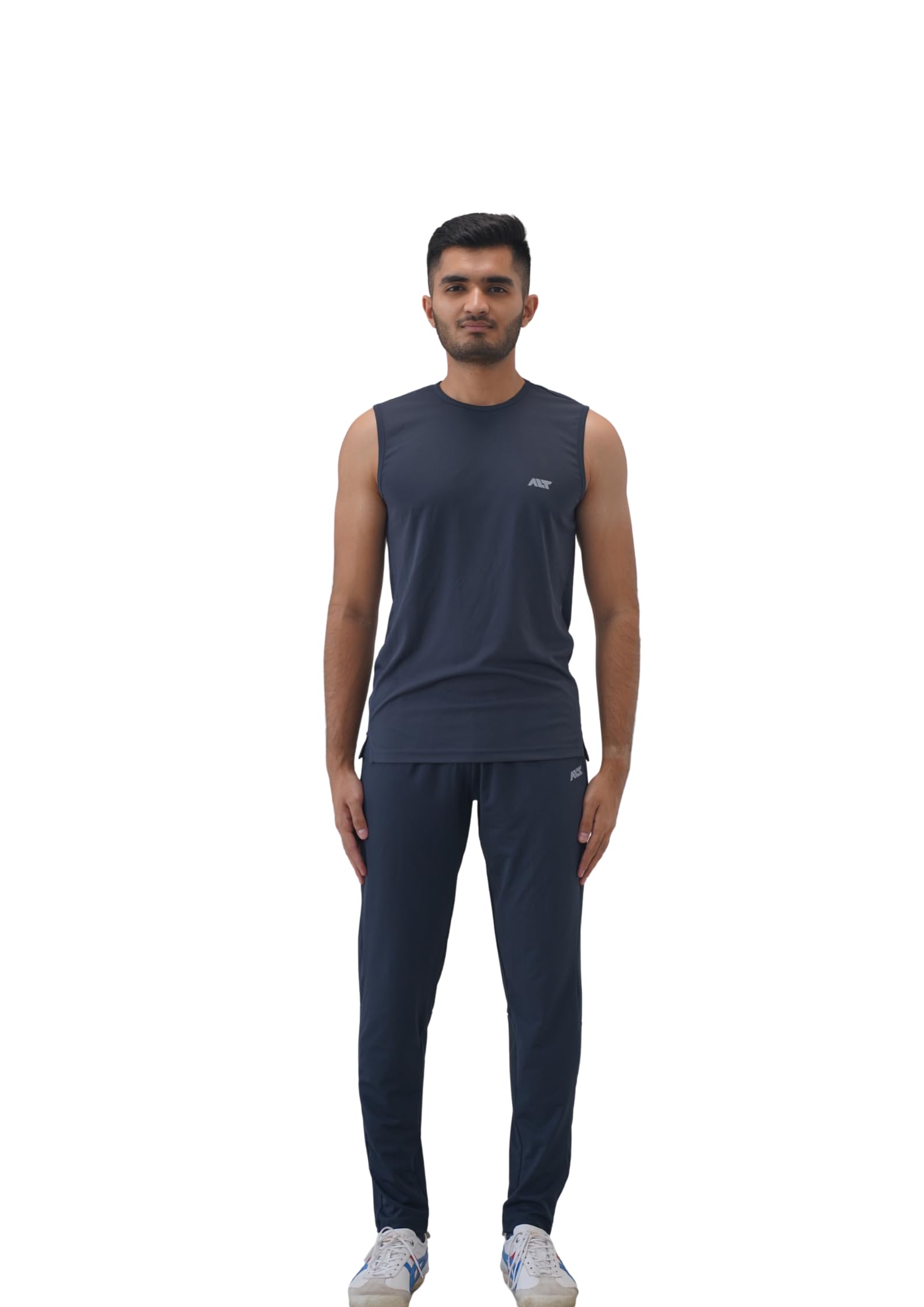 alt thealtculture Men Sleeveless T-Shirt & Track Pants Set, Polyester Stretchable Tracksuit for Running, Gym, Sports & Casual Wear, Comfortable Fit with Pockets, Workout & Walking Activewear-picture-16