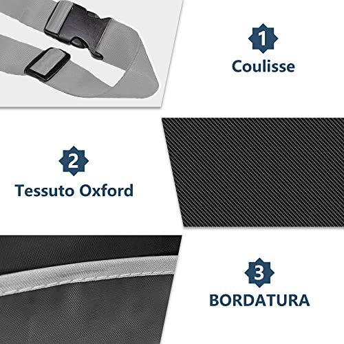 Housse de protection pour climatiseur Outdoor, imperméable et crème solaire, protège le climatiseur à l'extérieur contre les dommages des éléments naturels (80 x 28 x 54 cm) (S, noir) - Image 4