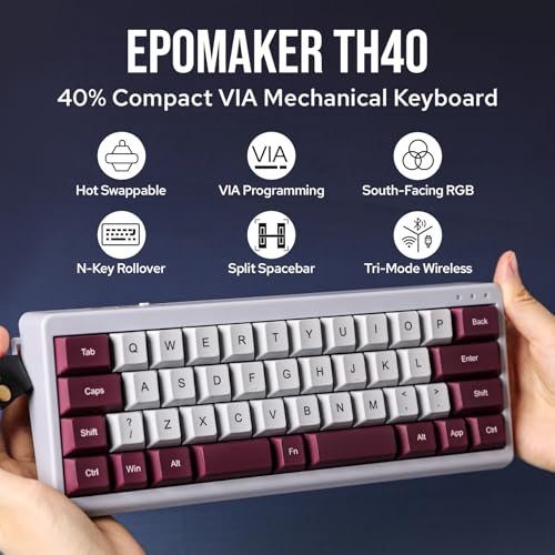EPOMAKER TH40 コンパクトな40% QMK/VIA ワイヤレスゲーミングキーボード の商品画像 1