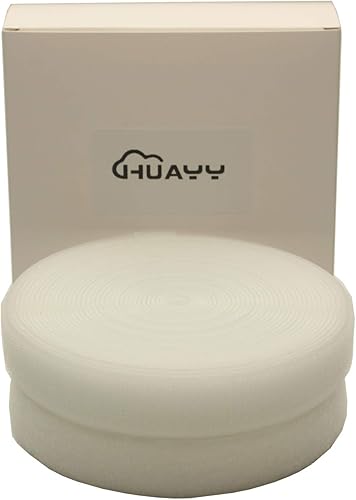 HUAYY 1 pulgada de ancho 9 yardas de largo, estilo de gancho y bucle, tela de tiras de nailon no adhesivas, color blanco (1 pulgada x 9 yardas)