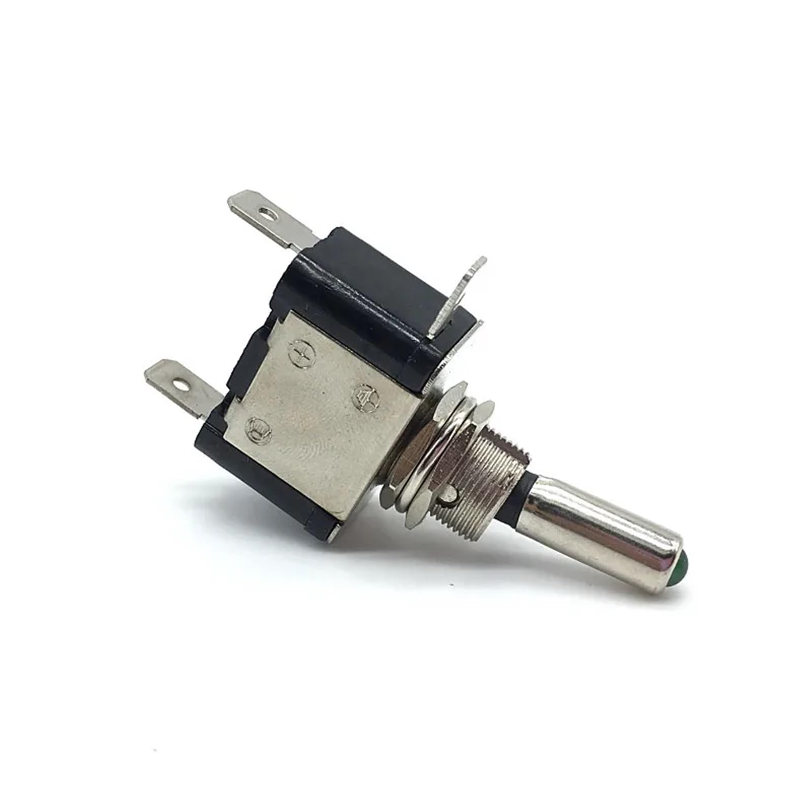 1 sztuka podświetlany przełącznik dźwigniowy LED do samochodu, łodzi, ciężarówki, z diodami LED 12V DC 20A, ON/OFF, czerwony, niebieski, biały, zielony, żółty (zielony)