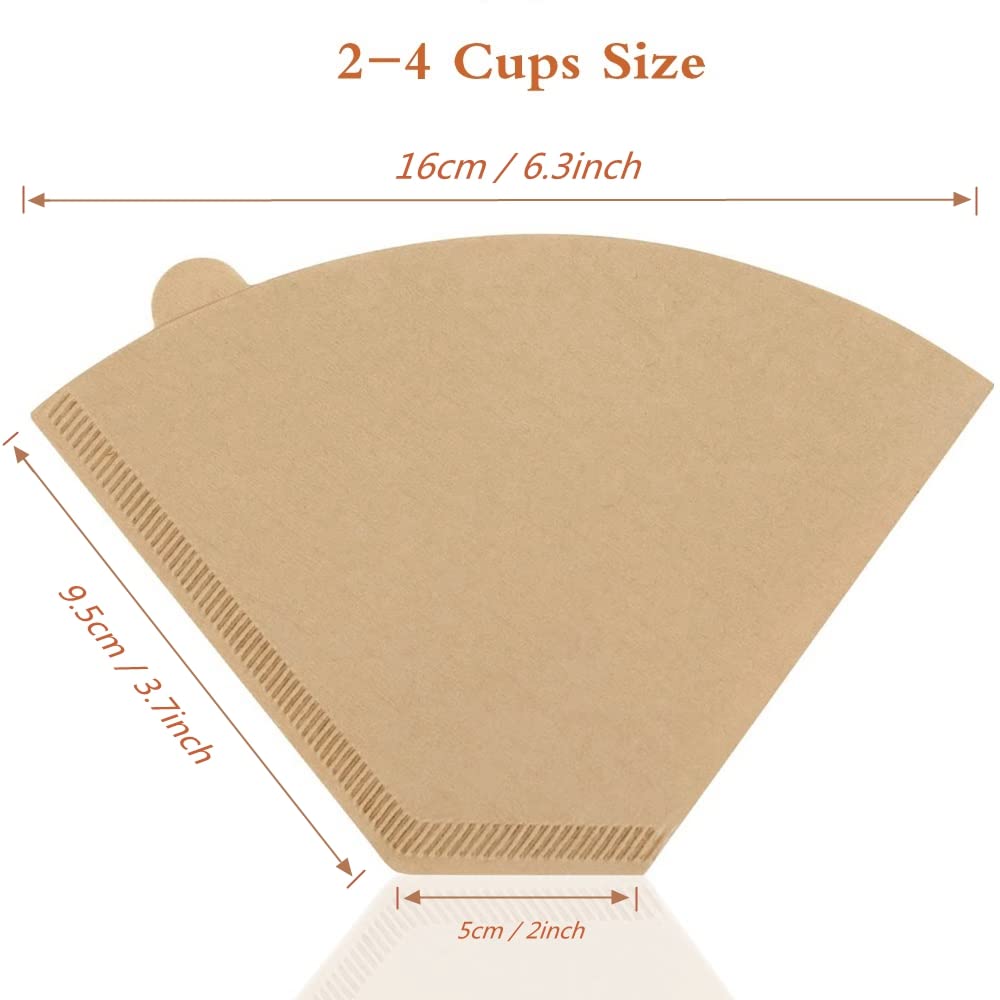 Amazon.com: Coffee Filter #2,Cone Coffee Filter 2-4 Cups, Disposable Coffee  Filters Paper for Smooth and Clean Taste, Pour Over and Coffee Maker  (Natural Unbleached, U-shaped 100 Count): Home & Kitchen