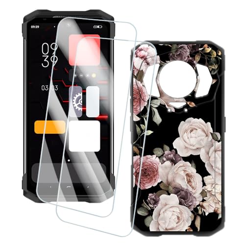 OAGELIM 2�Z�b�g �X�N���[���v���e�N�^�[ + �P�[�X Doogee S98 Pro (6.3 �C���`) �Ƃ̌݊������� �A�[�e�B�X�e�B�b�N�J�X�^���v�����g�J�o�[�Ƌ����K���X�t�B���� �X�N���b�`�h�~ (��)