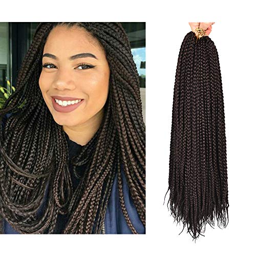 6pcs Box Braids 24 inches Synthetic Box Braiding Hair Extensions Crochet Box Braid Hair Mambo Box Braids (6pcs, 22Strands/Pcs) #2