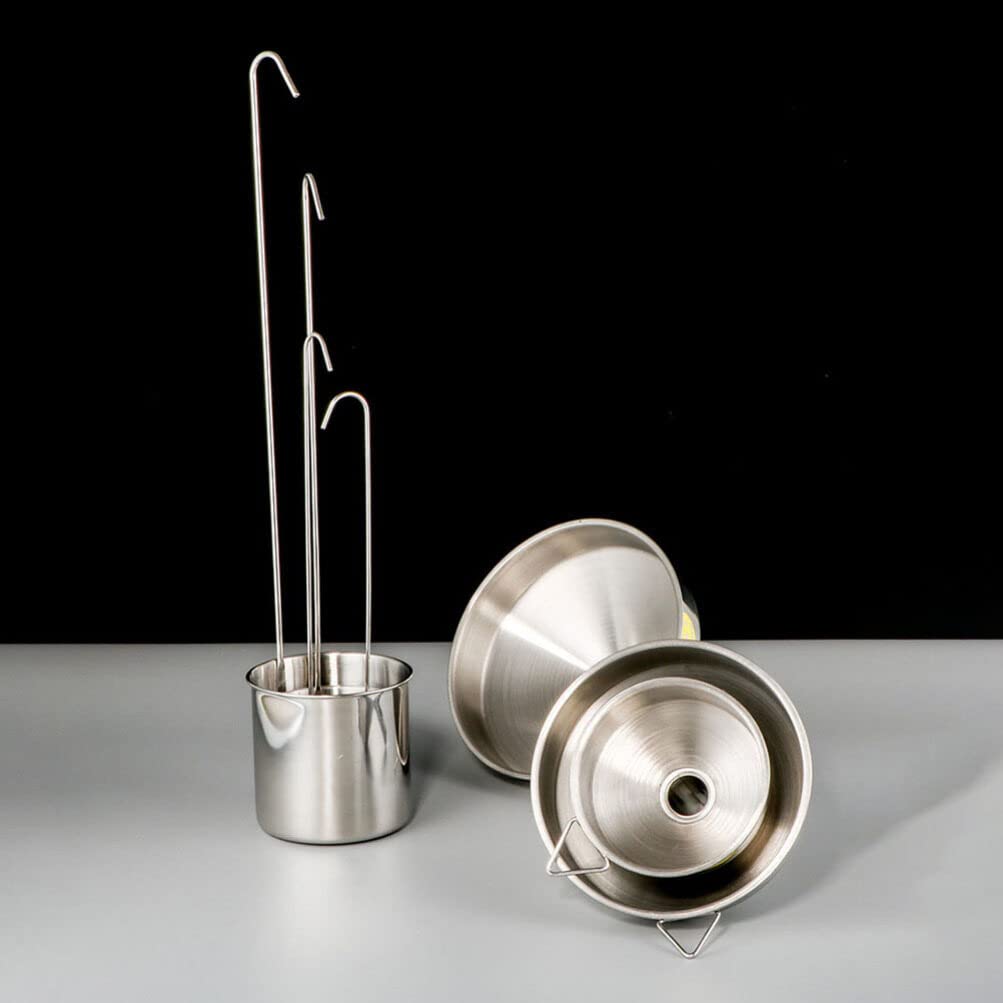 Veemoon Imbuto da Cucina Multifunzionale con Mestolo per Vino in Acciaio Inox 50ml e 100ml e Mestolo per Olio Facile da Usare, 50ml e 100ml, per Gadget da Cucina