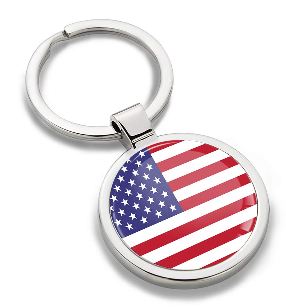 Biomar Labs3D Metal USA National Flag Keyring Key Ring Accessories Men Women Keychain Gift KK 189