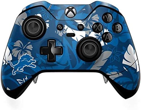 Skinit Decal Gaming Skin Compatible with Xbox One Elite Controller - Officially Licensed NFL Detroit Lions Tropical Print Design