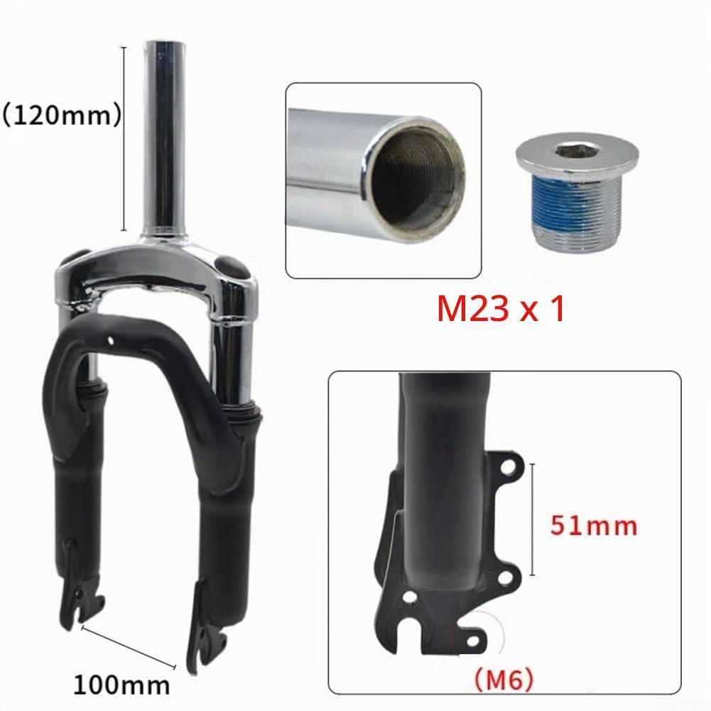 Forcella anteriore robusta per bici elettrica con assorbimento degli urti superiore per modelli pieghevoli (125 senza)
