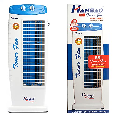 Image of HANBAO High-Speed Tower Fan with TOP Safety Copper Motor, 3 Speed