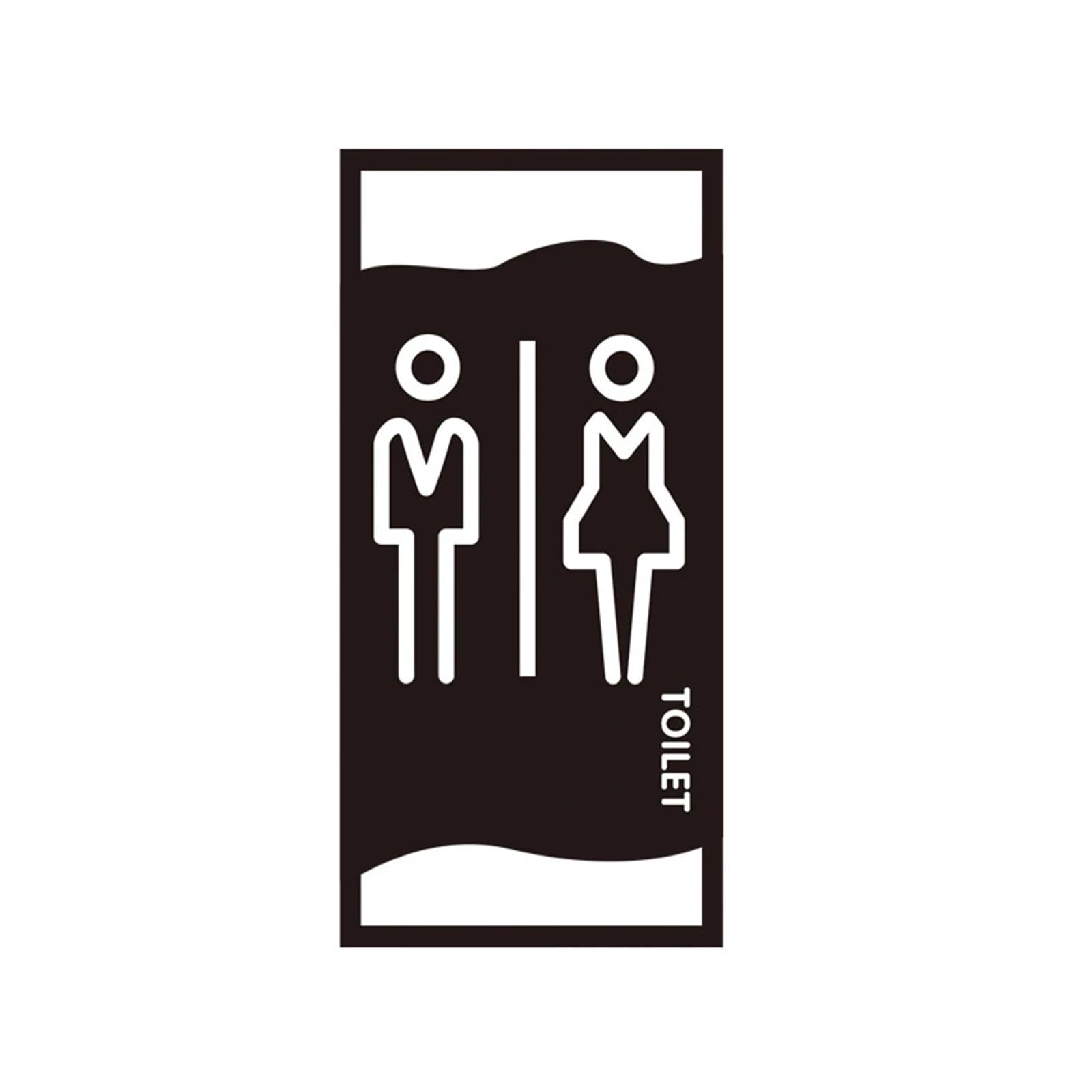 Toilet Sign Bedroom Bathroom Door Signs Imitation Wood Toilet Sign House Number Plate Washroom Signage(TOILET,8x25cm)