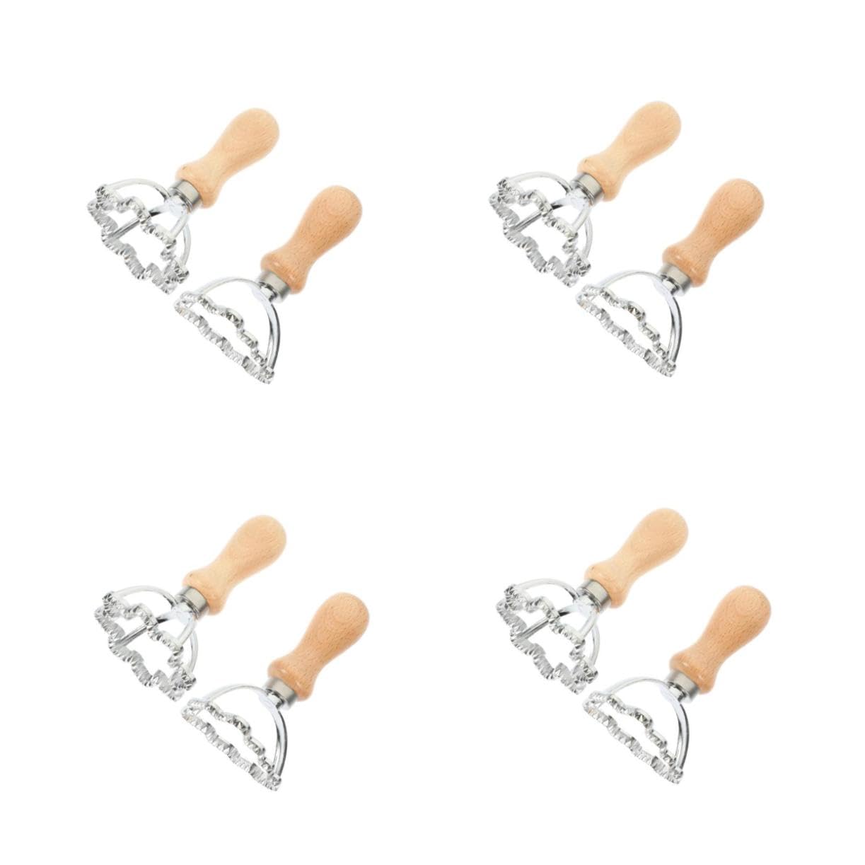 PRETYZOOM 4 Sätze Knödel Haut Prägeform Weihnachten Kreis Maschine Stern Teigschneider Ausstecher Für Knete Küche Ausstecher Raviolischneider Mit Weihnachtsmotiv Rostfreier Stahl 2 Stück * 4