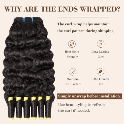 Luckstar Burmese Curly Bundles Human Hair Single Bundle 22 Inch 3C4A Curl Raw Hair - 2