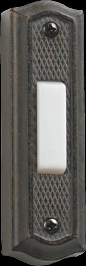 Quorum 7-301-44 Traditional Button from Door Chimes Toasted Sienna Collection in Bronze/Dark Finish