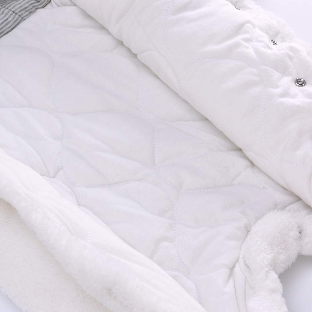 Tutina Invernale da Neonato Tutine da Neonato, Bambino e Bambina Tuta Intera con Cappuccio, Set di Tutine da Neve per Bambini Spesse e Calde,Bianco 0-3 Mesi