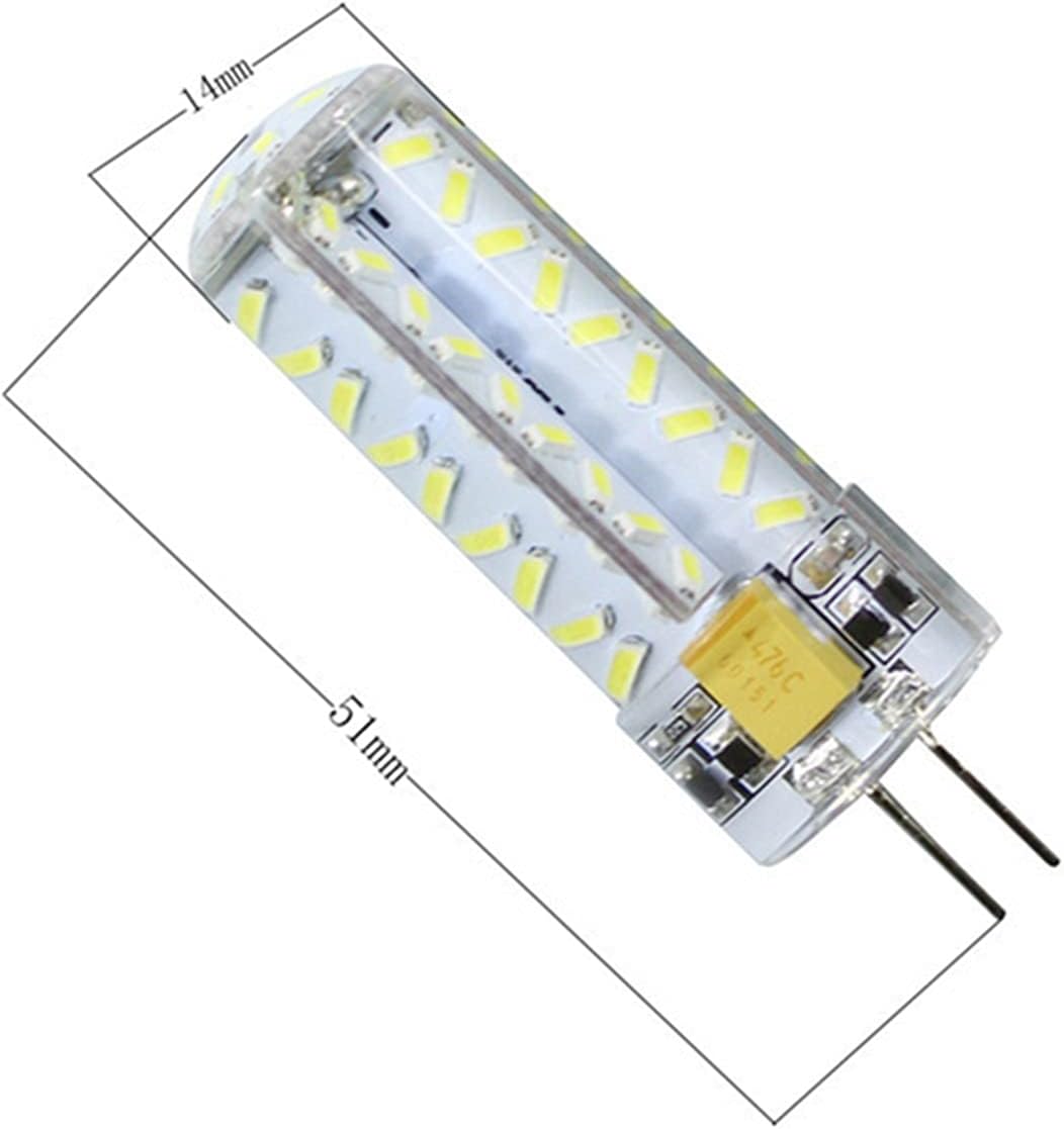 G4 LED Bulbs 5W Equivalent to 40W Halogen Light Bulb, AC/DC 12V, T3 JC Type Bi-Pin Base, Energy Saving & Longer Life, Non-dimmable (5 Pack) (Color : Cool White)