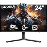 KOORUI 24 Inch Gaming Monitor, 165Hz, FHD 1080P, VA, 1ms, AdaptiveSync Technology, Ultra-Thin Screen, HDMI/DP, VESA Compatible, Tilt Adjustable, Eye Care
