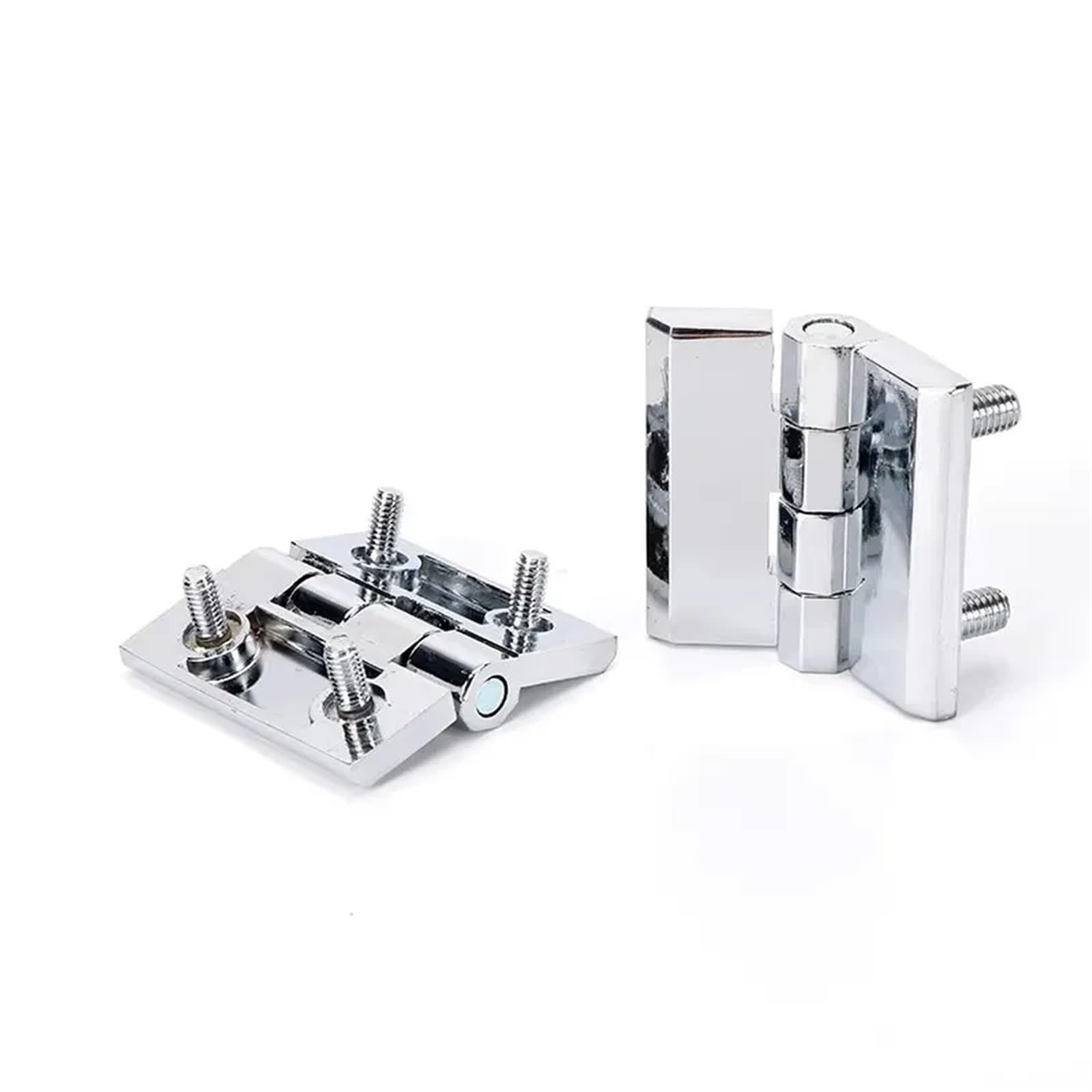 Akdjgfp 2Pcs-Bright-1A-6Mm Cabinet Door Hinges 2Pcs Zinc Alloy Hinge With Stud Door Hinges Cabinet Heavy Duty Plus Thick Electric Cabinet Hinges(2Pcs-Bright-1A-6Mm)