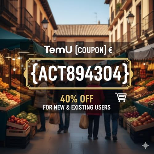 &euro; TemU [COUPON] Code Spain [{act894304}] 40% off for New & Existing Users cover art