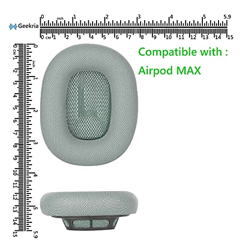 Geekria QuickFit Replacement Ear Pads Compatible with Apple AirPods MAX Headphones Ear Cushions, Repair Parts (Green) - Thumbnail 6
